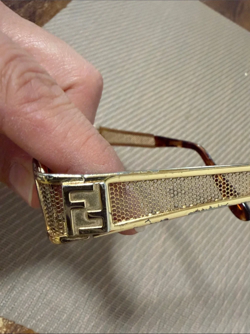 Gold Metal Frame Women's Sunglasses with Light Pink Lenses bifocals